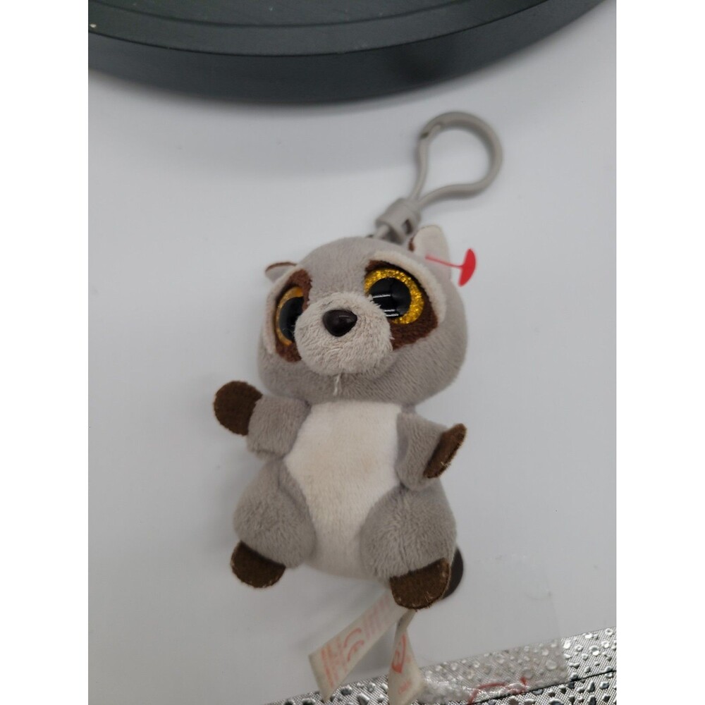 2021 Ty Beanie Boos OAKIE the Raccoon Key Clip On 3" Beanie Babies